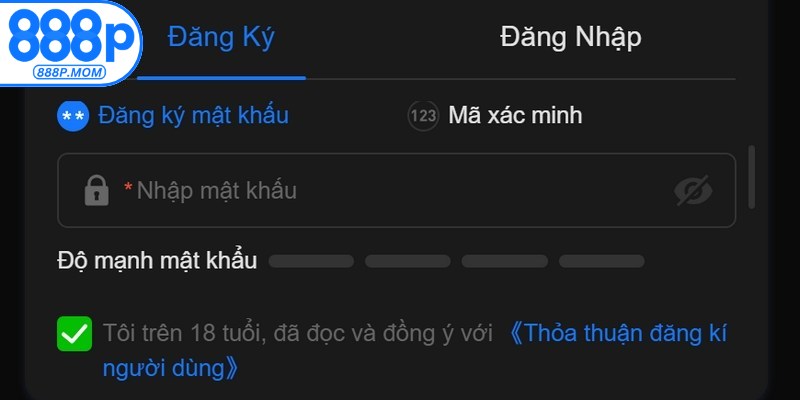 Lưu ý quan trọng khi đăng ký 888P