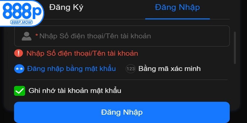 Hướng dẫn đăng nhập 888P trên máy tính chi tiết