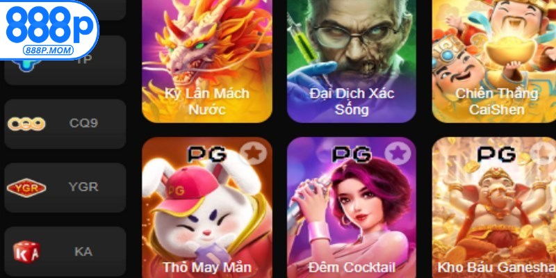 Các game đổi thưởng ăn khách tại nổ hũ 888P