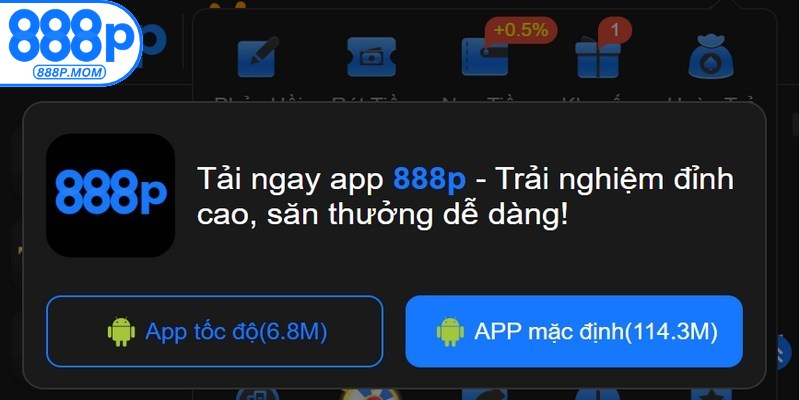 Hướng dẫn tân thủ cách tải app 888P về điện thoại