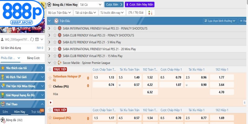 Kinh nghiệm cá cược thể thao 888P hiệu quả